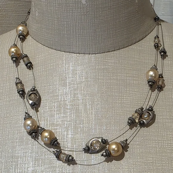 VTG CHICO'S Double Strand Necklace. 19" - Picture 6 of 6